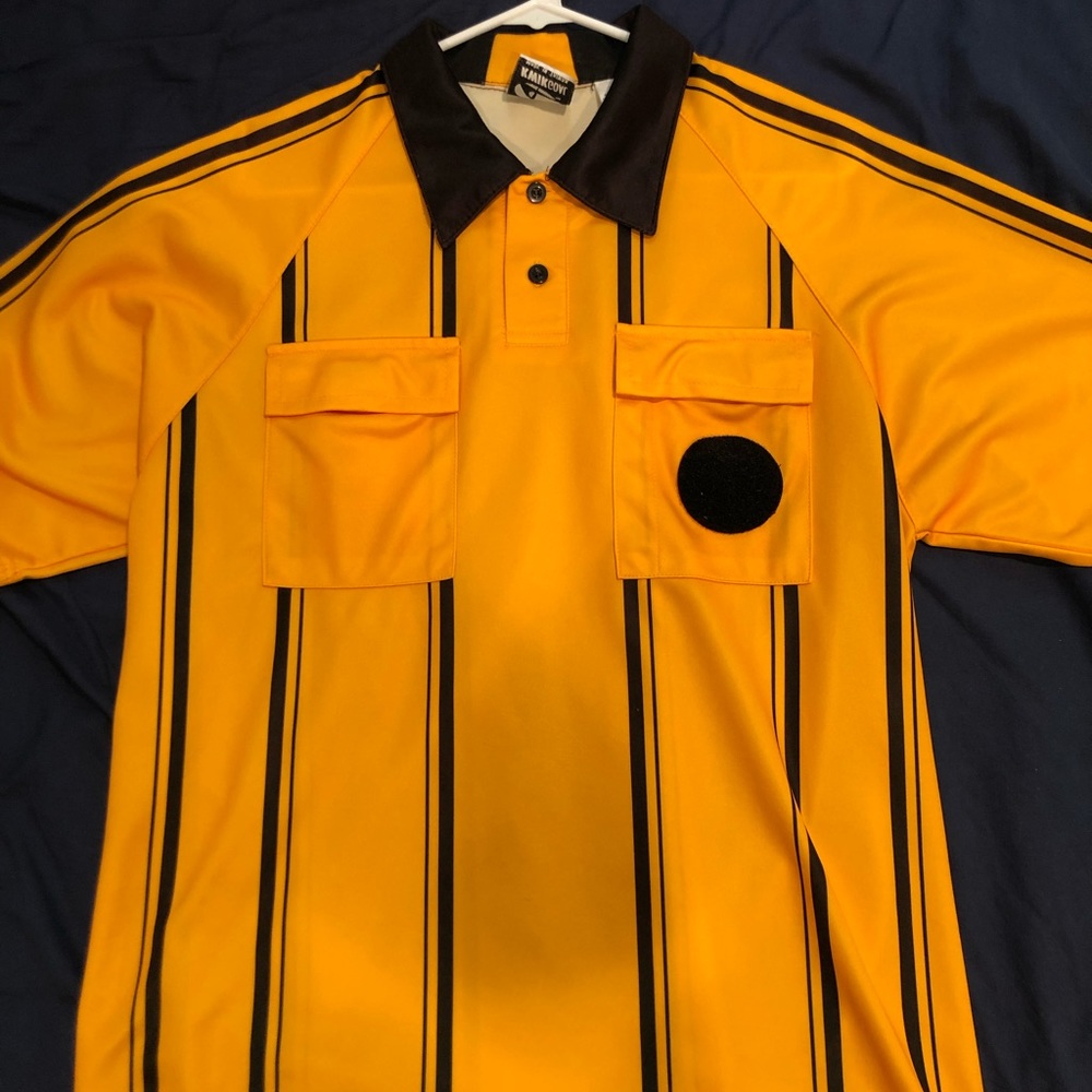 Men’s Soccer Referee Jersey - Yellow - size Medium